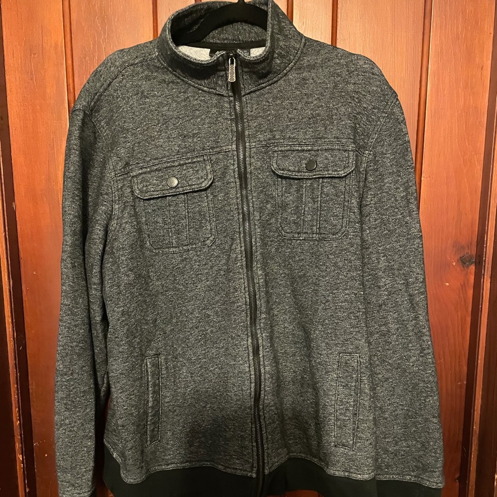Nice Heathered Grey full zip jacket